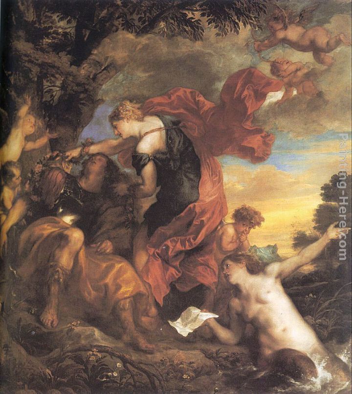 Rinaldo and Armida painting - Sir Antony van Dyck Rinaldo and Armida art painting